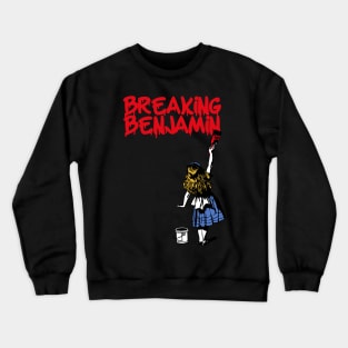 breaking and red girl Crewneck Sweatshirt